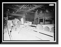 Historic Framed Print, United States Pipe & Foundry Company Plant, Pipe Casting & Testing Area, 2023 St. Louis Avenue at I-20/59, Bessemer, Jefferson County, AL - 8,  17-7/8" x 21-7/8"