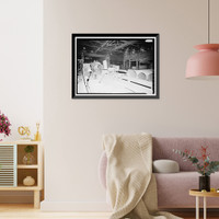 Historic Framed Print, United States Pipe & Foundry Company Plant, Pipe Casting & Testing Area, 2023 St. Louis Avenue at I-20/59, Bessemer, Jefferson County, AL - 8,  17-7/8" x 21-7/8"