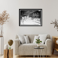 Historic Framed Print, United States Pipe & Foundry Company Plant, Pipe Casting & Testing Area, 2023 St. Louis Avenue at I-20/59, Bessemer, Jefferson County, AL - 8,  17-7/8" x 21-7/8"