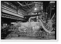 Historic Framed Print, United States Pipe & Foundry Company Plant, Pipe Casting & Testing Area, 2023 St. Louis Avenue at I-20/59, Bessemer, Jefferson County, AL - 8,  17-7/8" x 21-7/8"