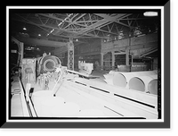 Historic Framed Print, United States Pipe & Foundry Company Plant, Pipe Casting & Testing Area, 2023 St. Louis Avenue at I-20/59, Bessemer, Jefferson County, AL - 9,  17-7/8" x 21-7/8"