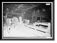 Historic Framed Print, United States Pipe & Foundry Company Plant, Pipe Casting & Testing Area, 2023 St. Louis Avenue at I-20/59, Bessemer, Jefferson County, AL - 12,  17-7/8" x 21-7/8"