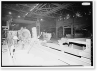 Historic Framed Print, United States Pipe & Foundry Company Plant, Pipe Casting & Testing Area, 2023 St. Louis Avenue at I-20/59, Bessemer, Jefferson County, AL - 12,  17-7/8" x 21-7/8"