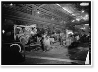 Historic Framed Print, United States Pipe & Foundry Company Plant, Pipe Casting & Testing Area, 2023 St. Louis Avenue at I-20/59, Bessemer, Jefferson County, AL - 12,  17-7/8" x 21-7/8"