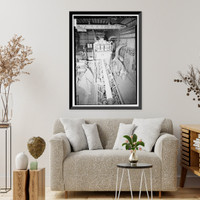 Historic Framed Print, United States Pipe & Foundry Company Plant, Coating, Painting, Lining & Packaging Building, 2023 St. Louis Avenue at I-20/59, Bessemer, Jefferson County, AL,  17-7/8" x 21-7/8"