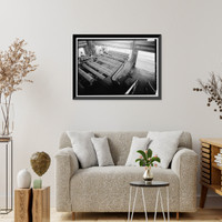 Historic Framed Print, United States Pipe & Foundry Company Plant, Coating, Painting, Lining & Packaging Building, 2023 St. Louis Avenue at I-20/59, Bessemer, Jefferson County, AL,  17-7/8" x 21-7/8"