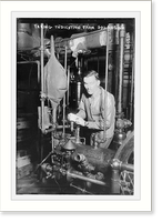 Black & White Photo - Taking indication from gas engine