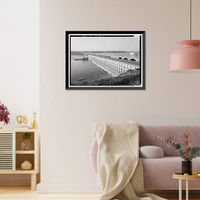 Wilson Dam & Hydroelectric Plant, Spanning Tennessee River at Wilson Dam Road (Route, Muscle Shoals, Colbert County, AL - 4, Vintage Poster