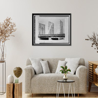 Historic Framed Print, Wilson Dam & Hydroelectric Plant, Spanning Tennessee River at Wilson Dam Road (Route, Muscle Shoals, Colbert County, AL - 21,  17-7/8" x 21-7/8"