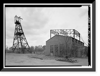 Pyne Red Ore Mine, Headframe, State Route 150, Bessemer, Jefferson County, AL, Antique Poster