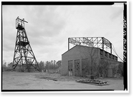 Pyne Red Ore Mine, Headframe, State Route 150, Bessemer, Jefferson County, AL, Antique Poster