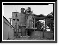Historic Framed Print, United States Pipe & Foundry Company Plant, Melting & Treatment Areas, 2023 St. Louis Avenue at I-20/59, Bessemer, Jefferson County, AL,  17-7/8" x 21-7/8"