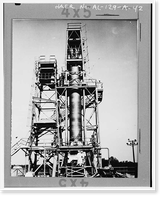 Marshall Space Flight Center, Redstone Rocket (Missile) Test Stand, Dodd Road, Huntsville vicinity, Madison County, AL - 42, Antique Poster