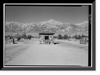 Manzanar War Relocation Center, Military Police Post, Independence vicinity, Inyo County, CA - 2, Vintage Print