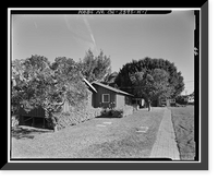 Historic Framed Print, Buffalo Ranch, Garage, 2418 MacArthur Boulevard, Irvine, Orange County, CA,  17-7/8" x 21-7/8"