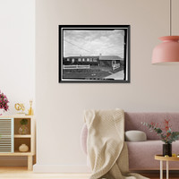 Historic Framed Print, Buffalo Ranch, Office Building, 2418 MacArthur Boulevard, Irvine, Orange County, CA,  17-7/8" x 21-7/8"