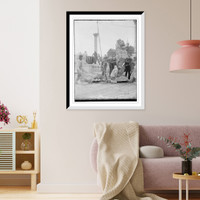 Historic Framed Print, Coney Isl: the "Staff" lion & his pedestal,  17-7/8" x 21-7/8"