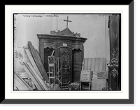 Historic Framed Print, Verdun Cathedral .  Confessional,  17-7/8" x 21-7/8"