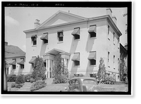 Historic Framed Print, Baber House, Walnut Street, Macon, Bibb County, GA - 3,  17-7/8" x 21-7/8"