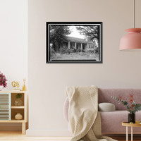 Historic Framed Print, Saims-Bacon House, Lexington, Oglethorpe County, GA,  17-7/8" x 21-7/8"