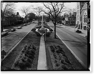 Historic Framed Print, Greene Street Historic District, Greene Street, Gordon Highway to Augusta Canal Bri, Augusta, Richmond County, GA,  17-7/8" x 21-7/8"