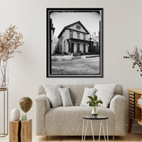 Historic Framed Print, Greene Street Historic District, Greene Street, Gordon Highway to Augusta Canal Bri, Augusta, Richmond County, GA - 8,  17-7/8" x 21-7/8"