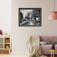 Historic Framed Print, Greene Street Historic District, Greene Street, Gordon Highway to Augusta Canal Bri, Augusta, Richmond County, GA - 12,  17-7/8" x 21-7/8"