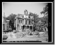 Historic Framed Print, Zachary Daniels House, 448 Greene Street, Augusta, Richmond County, GA,  17-7/8" x 21-7/8"