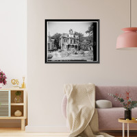 Historic Framed Print, Zachary Daniels House, 448 Greene Street, Augusta, Richmond County, GA,  17-7/8" x 21-7/8"