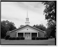 Maranatha Baptist Church, Georgia Highway 49 near Hospital Street, Plains, Sumter County, GA, Antique Print