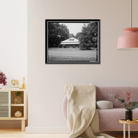 Jimmy Carter Boyhood Home, Old Plains Highway (Lebanon Cemetery Road), Plains vicinity, Sumter County, GA - 2, Vintage Print
