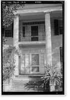 Historic Framed Print, Dr. Leonard House, Macon Road, Talbotton, Talbot County, GA - 4,  17-7/8" x 21-7/8"