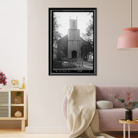 Historic Framed Print, Episcopal Church, Talbotton, Talbot County, GA,  17-7/8" x 21-7/8"