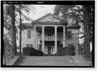 Historic Framed Print, Boddie House, Greenville Road, La Grange vicinity, Troup County, GA,  17-7/8" x 21-7/8"