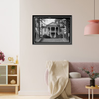 Historic Framed Print, Boddie House, Greenville Road, La Grange vicinity, Troup County, GA,  17-7/8" x 21-7/8"