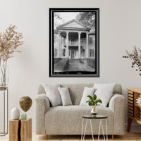 Historic Framed Print, Boddie House, Greenville Road, La Grange vicinity, Troup County, GA - 3,  17-7/8" x 21-7/8"
