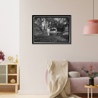 Historic Framed Print, Wormsloe, Isle of Hope, Savannah Vicinity, Savannah vicinity, Chatham County, GA - 4,  17-7/8" x 21-7/8"