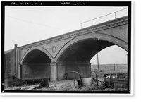 Historic Framed Print, Central of Georgia Railroad, Bridges, Savannah, Chatham County, GA,  17-7/8" x 21-7/8"
