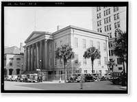 Historic Framed Print, Custom House, Bay & Bull Streets, Savannah, Chatham County, GA - 2,  17-7/8" x 21-7/8"