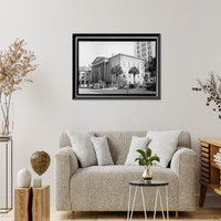 Historic Framed Print, Custom House, Bay & Bull Streets, Savannah, Chatham County, GA - 2,  17-7/8" x 21-7/8"