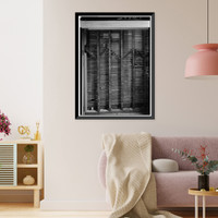 Historic Framed Print, Savannah Victorian Historic District, 217-219 West Bolton Street (House), Savannah, Chatham County, GA - 4,  17-7/8" x 21-7/8"