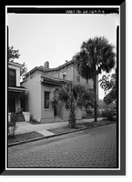 Historic Framed Print, Savannah Victorian Historic District, 1002 Drayton Street (House), Savannah, Chatham County, GA - 3,  17-7/8" x 21-7/8"