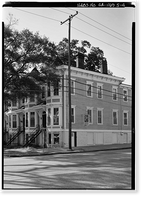 Historic Framed Print, Savannah Victorian Historic District, 201-203 East Duffy Street (House), Savannah, Chatham County, GA - 4,  17-7/8" x 21-7/8"