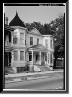 Historic Framed Print, Savannah Victorian Historic District, 301-303 East Henry Street (House), Savannah, Chatham County, GA,  17-7/8" x 21-7/8"