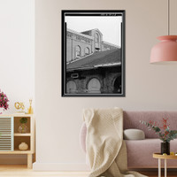 Central of Georgia Railway, Passenger Station & Train Shed, Corner of Louisville (Railroad) Road & West Broad, Savannah, Chatham County, GA - 8, Historic Print