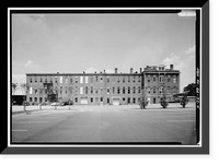 Historic Framed Print, Central of Georgia Railway, Red (Administration) Building, 233 West Broad Street, Savannah, Chatham County, GA - 4,  17-7/8" x 21-7/8"