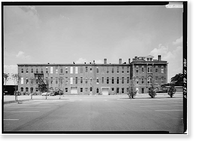 Historic Framed Print, Central of Georgia Railway, Red (Administration) Building, 233 West Broad Street, Savannah, Chatham County, GA - 4,  17-7/8" x 21-7/8"