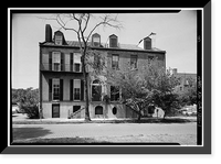 Historic Framed Print, John Ash House, 114-116 West Hull Street, Savannah, Chatham County, GA,  17-7/8" x 21-7/8"