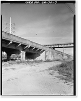 Central of Georgia Railway, Bay Street Viaduct, U.S. 17 & Bay Street, spanning Central of Georgia, Savannah, Chatham County, GA - 7, Historic Reproduction
