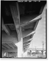 Central of Georgia Railway, Bay Street Viaduct, U.S. 17 & Bay Street, spanning Central of Georgia, Savannah, Chatham County, GA - 10, Historic Reproduction